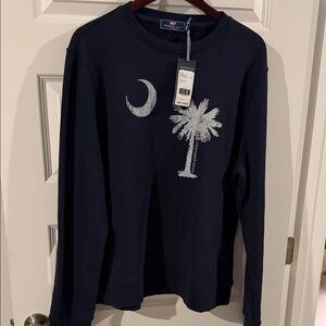 NWT Navy Blue Vineyard Vines Kiawah Island Sweatshirt South Carolina State Flag